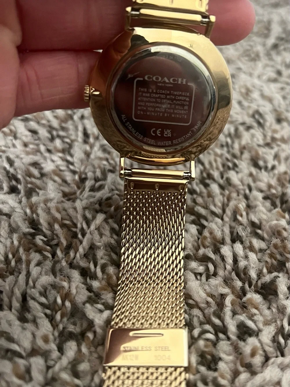 Men’s COACH Elliot Slim Gold Mesh Bracelet Watch